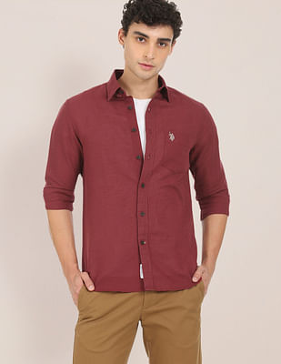 U S Polo Assn Tailored Fit Patch Pocket Casual Shirt