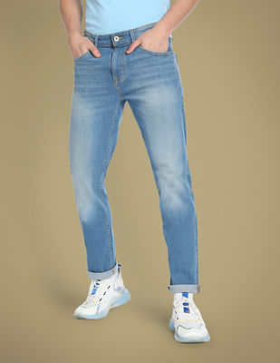 Flying Machine Stone Wash Mid Rise Jeans