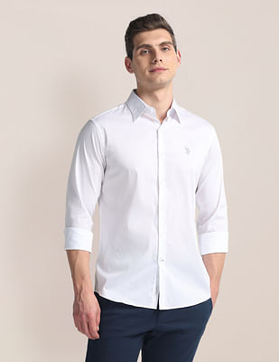 U S Polo Assn Tailored Regular Fit Solid Shirt