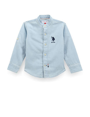 U S Polo Assn Kids Boys Cotton Washed Shirt