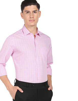 Arrow Windowpane Check Manhattan Slim Fit Shirt