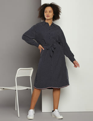 tommy hilfiger glitter-dot puff-sleeve midi dress Cream Polka Dot Puff Sleeve Midi Dress – AX Paris main image 1
