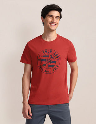 U S Polo Assn Brand Print Slim Fit T-Shirt