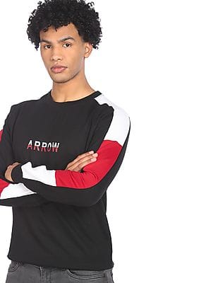 Buy Arrow Crew Neck Brand Print Sweatshirt - NNNOW.com