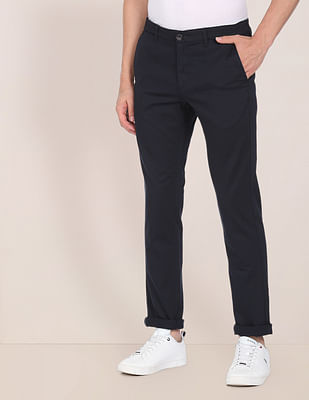 U S Polo Assn Denver Slim Fit Solid Casual Trousers