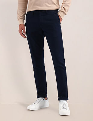 U S Polo Assn Austin Slim Fit Solid Trousers