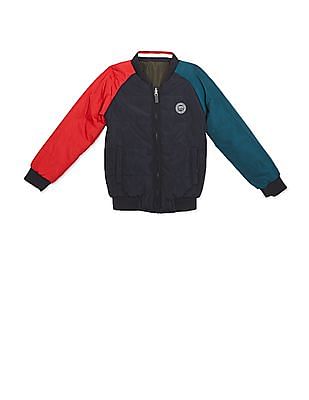 U S Polo Assn Kids Stand Collar Reversible Jacket