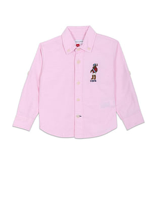 U S Polo Assn Kids Boys Cotton Oxford Mascot Shirt