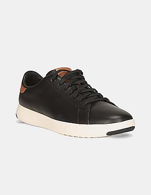 cole haan black leather sneakers