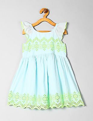 gap eyelet flutter dress