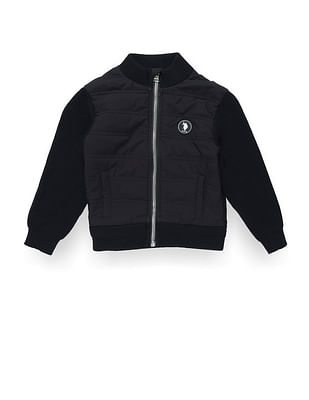 U S Polo Assn Kids Boys High Neck Knitted Jacket