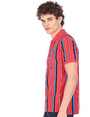 U S Polo Assn Pique Striped Polo Shirt