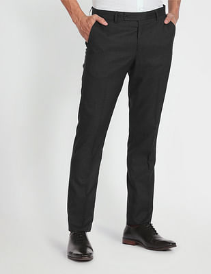 Arrow Tailored Regular Fit Dobby Formal Trousers