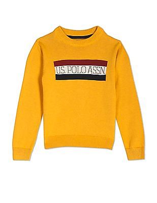 U S Polo Assn Kids Logo Knit Crew Neck Sweater