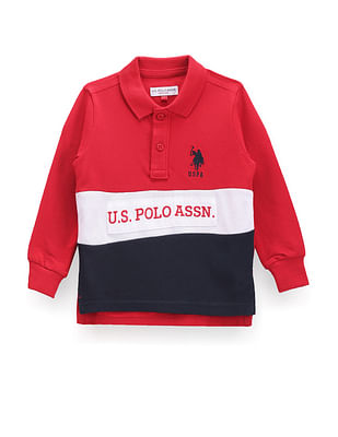 U S Polo Assn Kids Boys Colour Block Polo Shirt