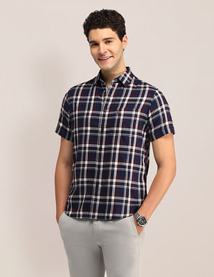 U S Polo Assn Plaid Checked Tailored Fit Shirt