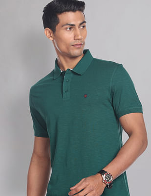 Ad By Arvind Heathered COOL-IT Real Deal Polo Shirt