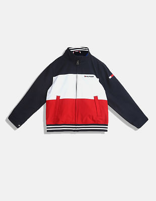 Tommy Hilfiger Kids High Neck Colour Block Jacket