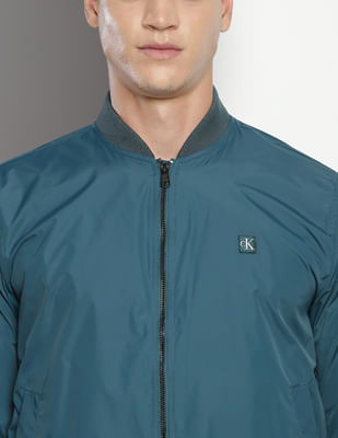 Buy Calvin Klein Solid Nylon Bomber Jacket - NNNOW.com