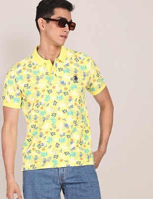 U S Polo Assn Tropical Print Polo Shirt