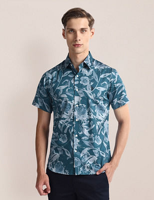 U S Polo Assn Floral Print Tailored Fit Shirt