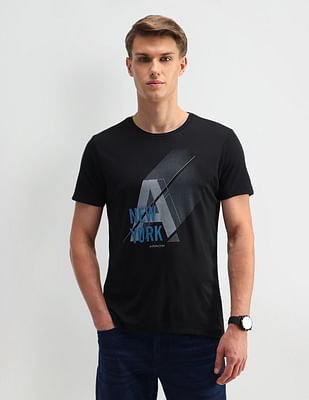 Buy Arrow Newyork Graphic Printed Round Neck T-Shirt - NNNOW.com