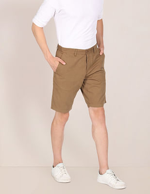 U S Polo Assn Slim Fit Solid Shorts