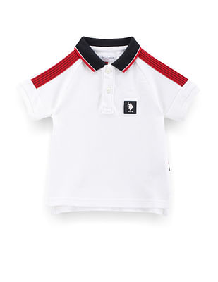 U S Polo Assn Kids Boys Taped Cotton Polo Shirt