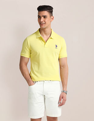 U S Polo Assn Solid Slim Fit Polo Shirt