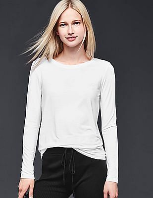 gap pure body long sleeve tee