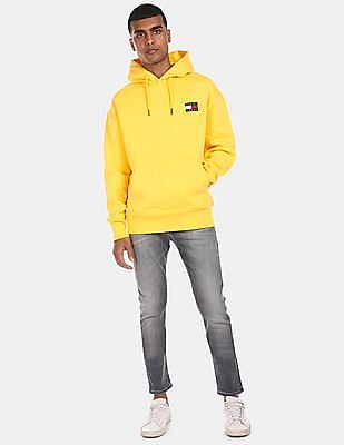 Tommy jeans yellow hoodie hot sale