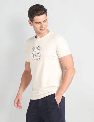 Uspa Active Slim Fit Brand Print T-Shirt