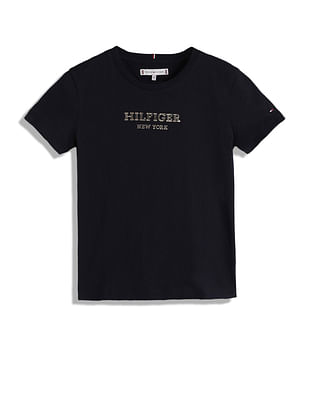 Tommy Hilfiger Kids Girls Sustainable Monotype T-Shirt