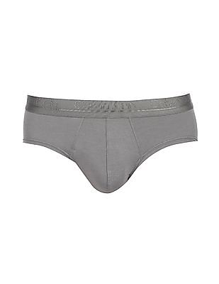 Buy Calvin Klein Underwear Men Grey Low Rise Silk Knit Solid Hip