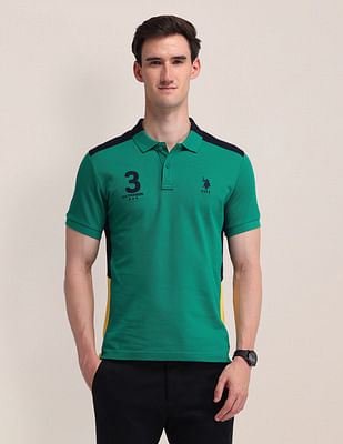 U S Polo Assn Colour Blocked Slim Fit Polo Shirt