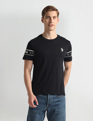 U S Polo Assn Denim Co Crew Neck Sleeve Print T-Shirt