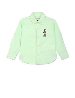 U S Polo Assn Kids Boys Solid Cotton Shirt