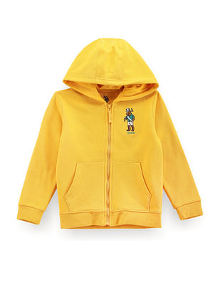 U S Polo Assn Kids Boys Solid Hooded Sweatshirt