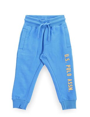 U S Polo Assn Kids Boys Brand Print Cotton Joggers