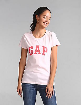 Pink Logo Short Sleeve Crewneck T-Shirt 