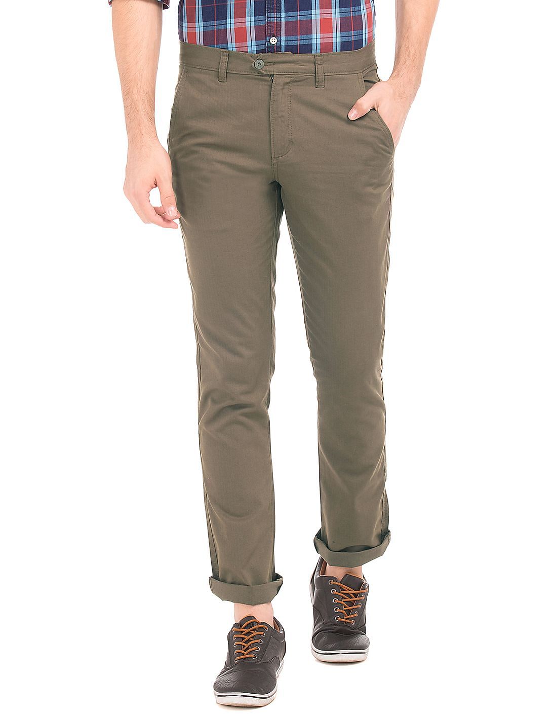 Buy Ruggers Low Rise Slim Fit Trousers - NNNOW.com