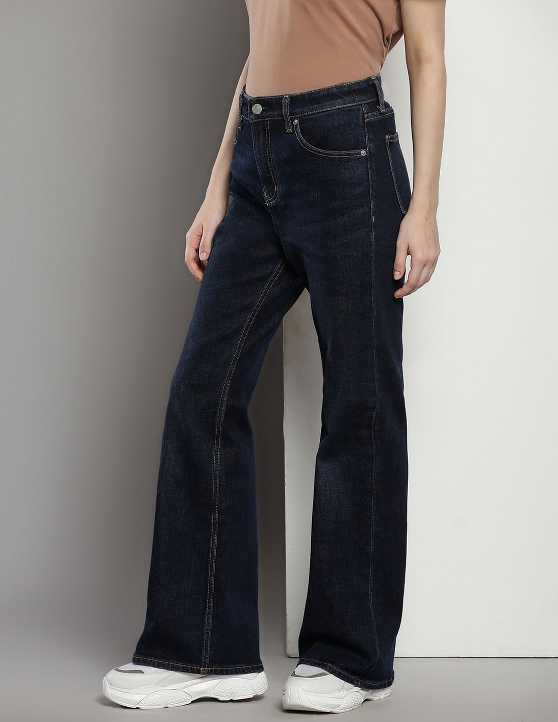 Buy Calvin Klein High Rise Flared Jeans NNNOW