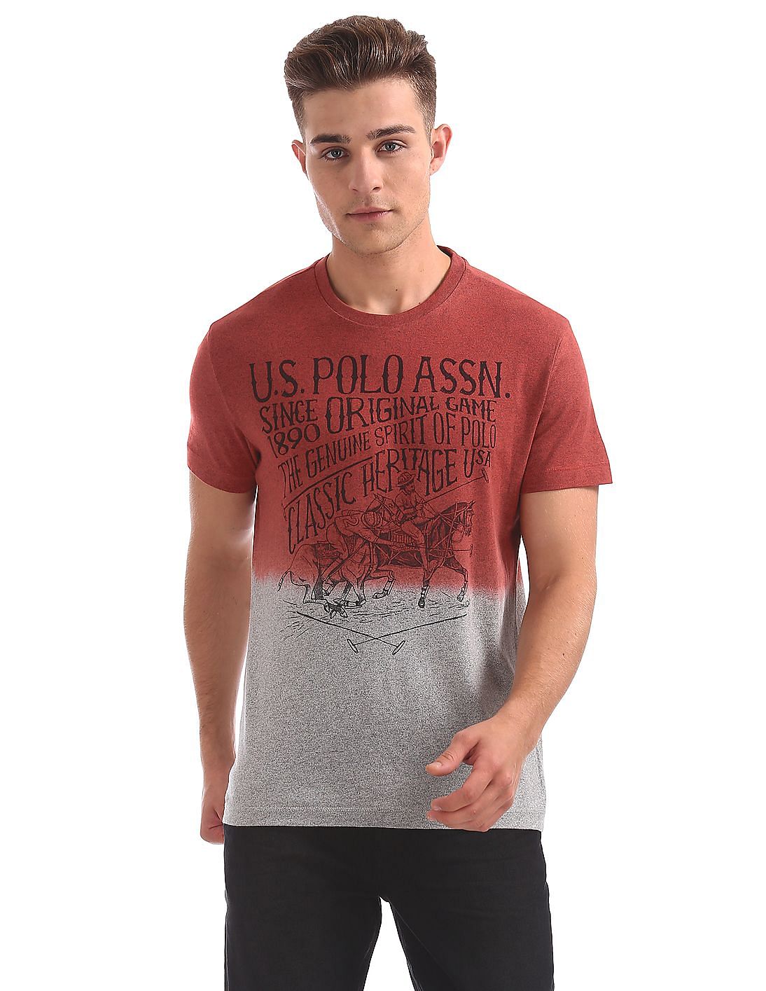 Buy Men Contrast Print Dyed T-Shirt online at NNNOW.com