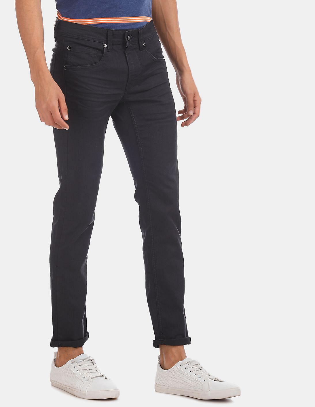 Buy Colt Black Skinny Fit Rinsed Jeans - NNNOW.com