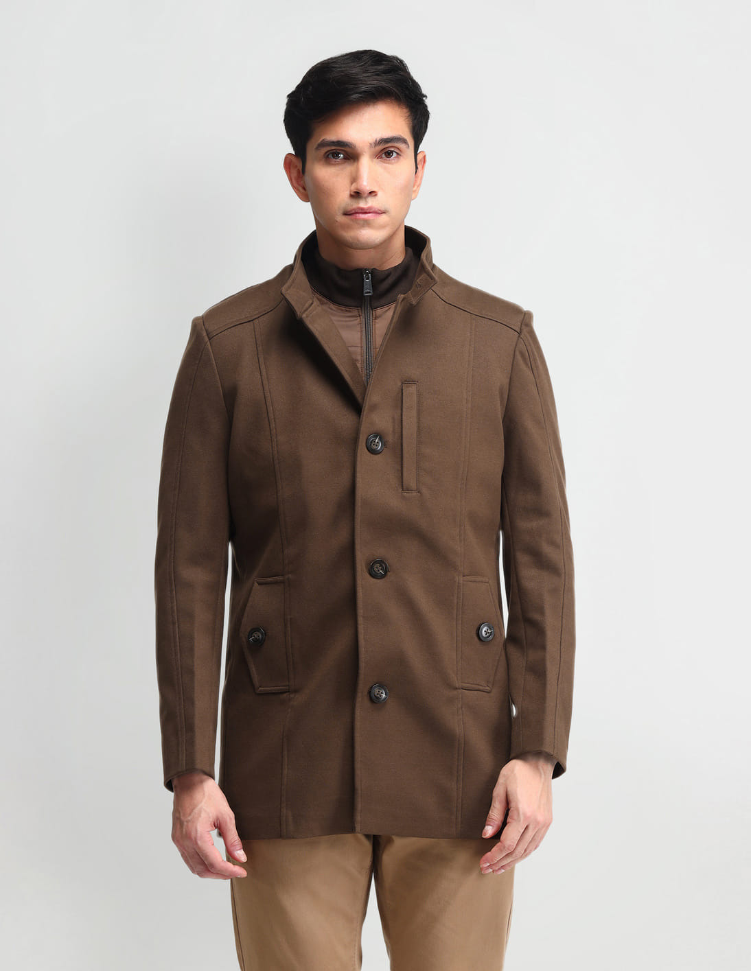 Buy Arrow Sport Solid Regular Fit Jacket - NNNOW.com