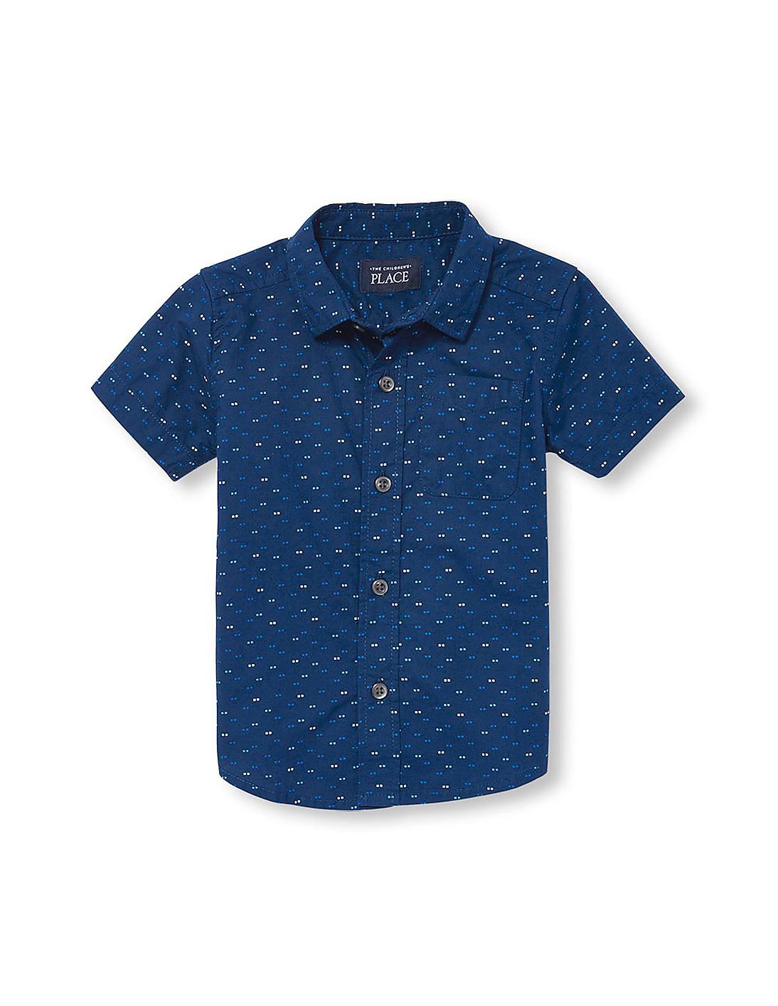 Buy The Children's Place Toddler Boy Blue Short Sleeve Double Dot ...