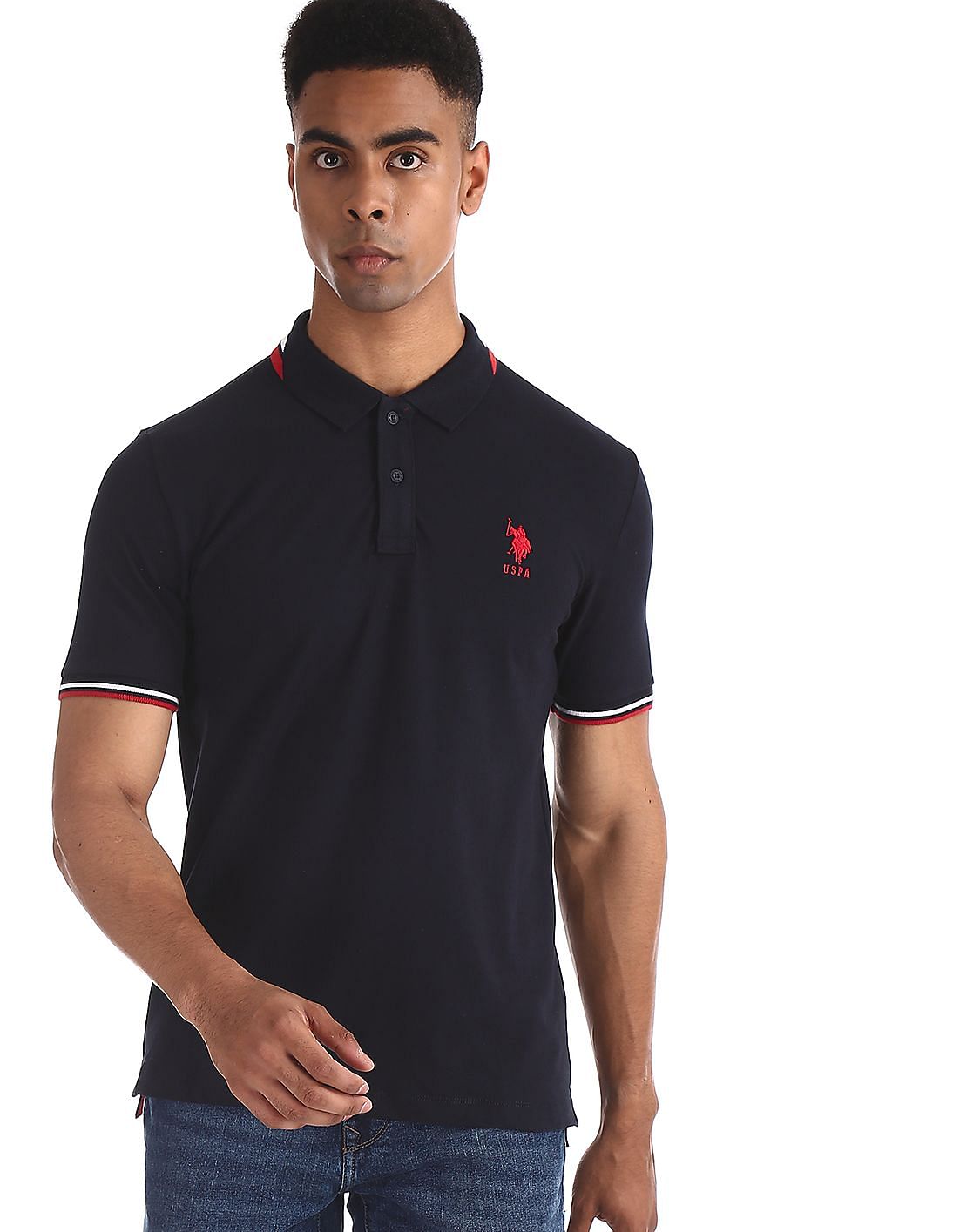 Buy U.S. Polo Assn. Brand Detail Solid Polo Shirt - NNNOW.com