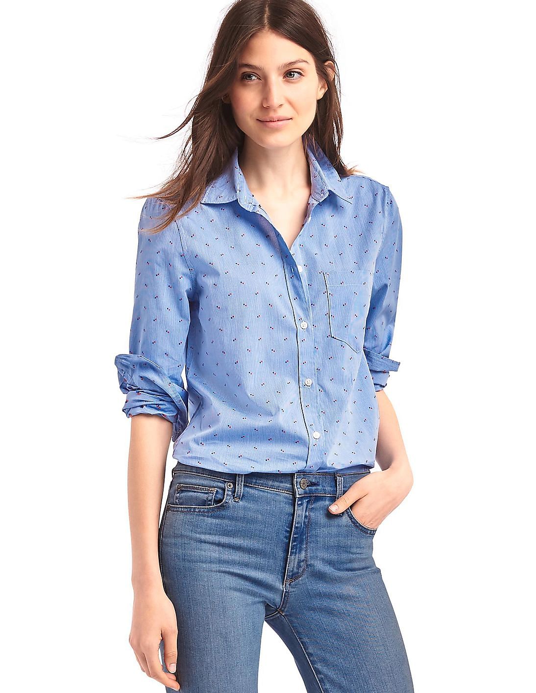 blue stripe shirt women