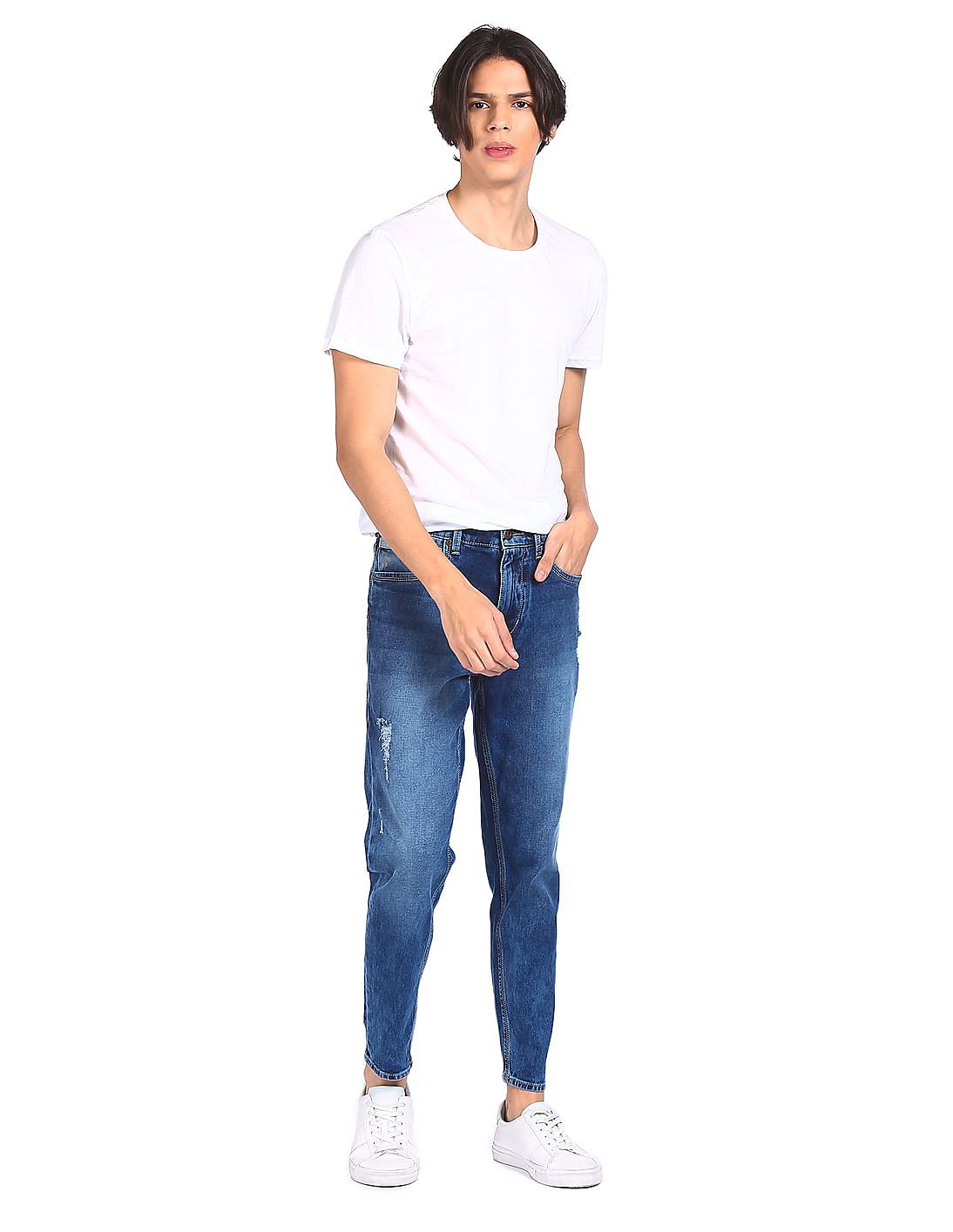 Blue Man Slim Fit Straight Leg Ankle Jeans 2519053