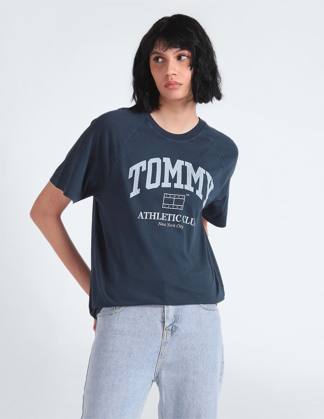 Tシャツ・カットソー   Men's Relaxed Fit New York Varsity Logo Short S VARSITY PRINT T-SHIRT - Blue | ZARA United States